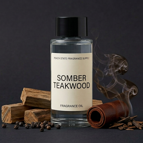 Somber Teakwood Fragrance Oil - Teak, Black Pepper | Peach State Fragrance Supply
