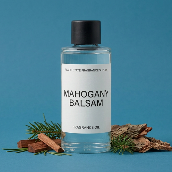 Mahogany Balsam Fragrance Oil - Mahogany Wood, Pine Needle | Peach State Fragrance Supply