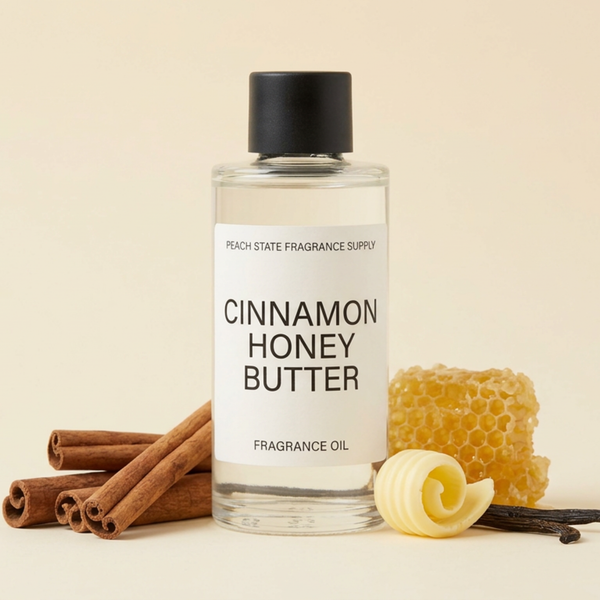 Cinnamon Honey Butter Fragrance Oil - creamy whipper butter, raw sugar cane | Peach State Fragrance Supply