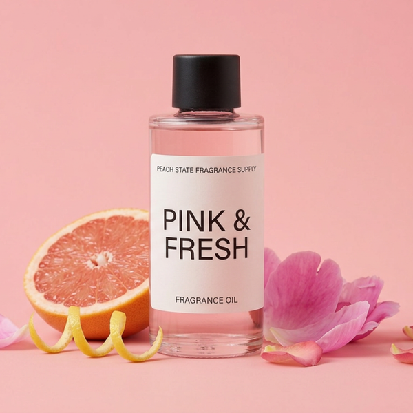 Pink & Fresh Fragrance Oil - Pink Grapefruit, Lemon Zest | Peach State Fragrance Supply