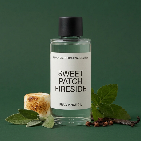 Sweet Patch Fireside Fragrance Oil - Toasted marshmallow, dry sage | Peach State Fragrance Supply