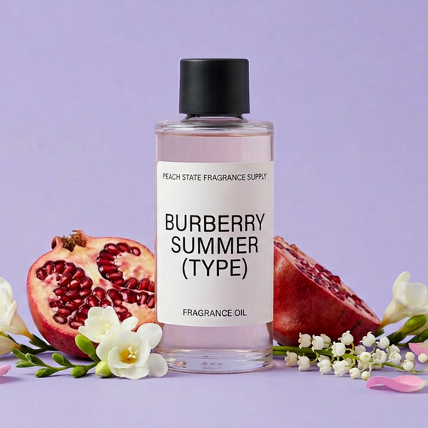 Burberry Summer (Type) Fragrance Oil - Pomegranate, green notes | Peach State Fragrance Supply