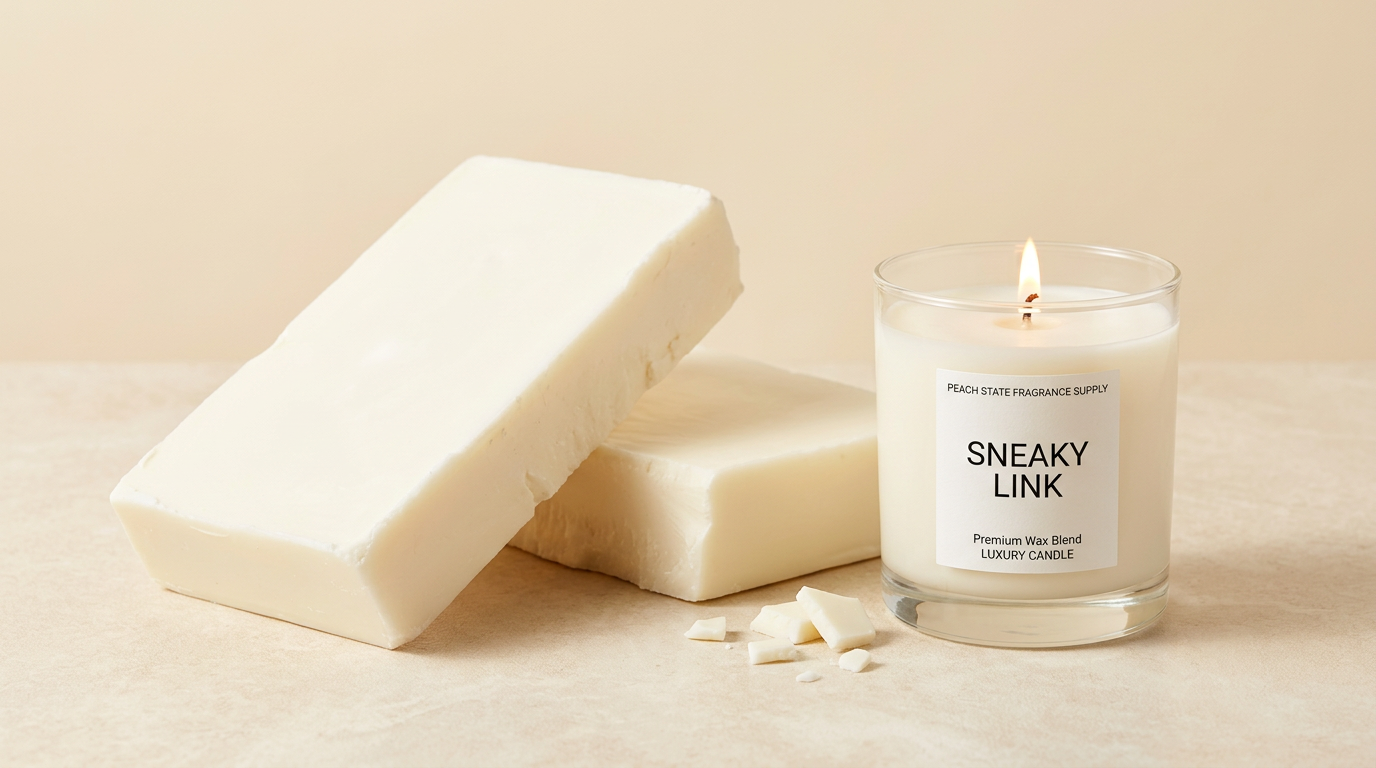 Coconut soy wax bars and a candle