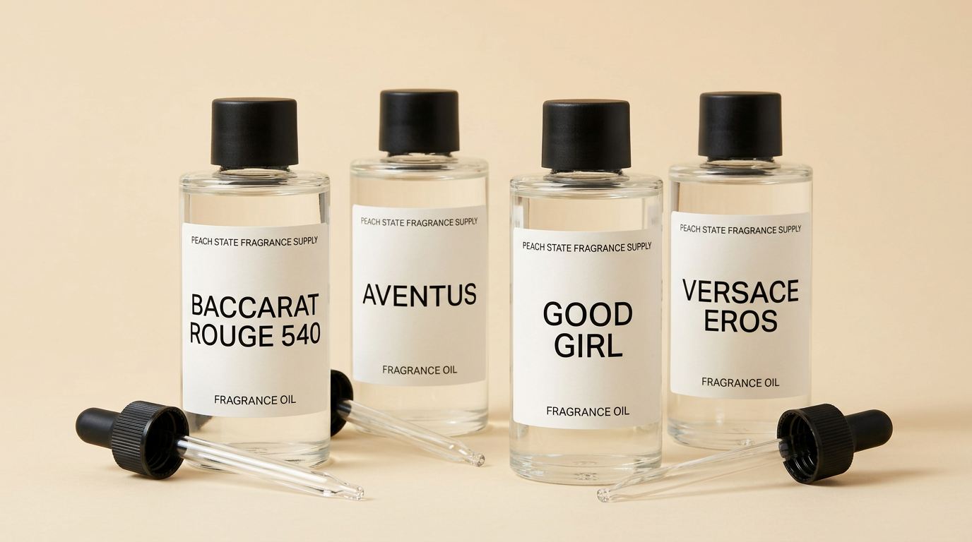 Fine fragrance oil bottles